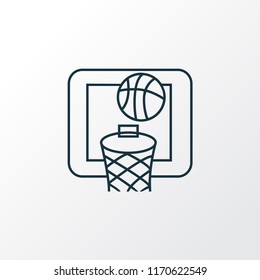 Basketball icon line symbol. Premium quality isolated sport element in trendy style.