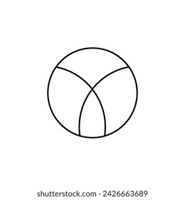 Basketball icon line vector isolated on white background 
