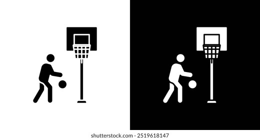 Basketball icon linear logo isolated