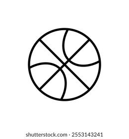 Basketball icon linear logo isolated