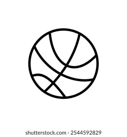 Design do logotipo do ícone de basquete. Símbolo e sinal de bola de basquete