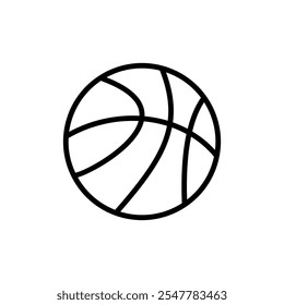 Design do logotipo do ícone de basquete. Símbolo e sinal de bola de basquete