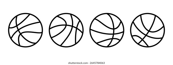 Basketball icon logo design. Basketball ball sign and symbol