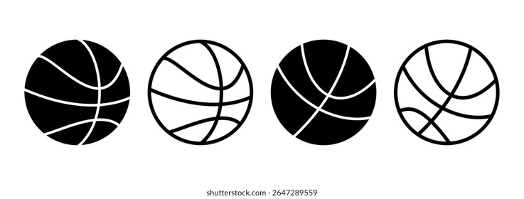 Basketball icon logo design. Basketball ball sign and symbol