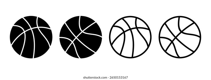 Basketball icon logo design. Basketball ball sign and symbol