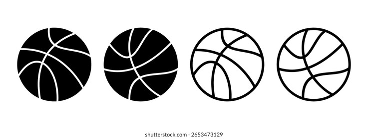 Basketball icon logo design. Basketball ball sign and symbol