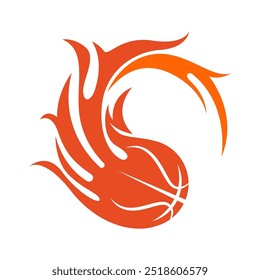 Basketball icon logo design template