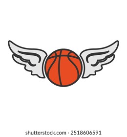 Basketball icon logo design template