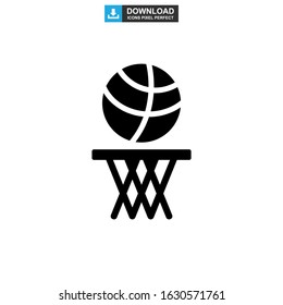 basketball icon or logo isolated sign symbol vector illustration - high quality black style vector icons
