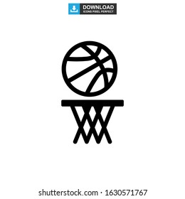 basketball icon or logo isolated sign symbol vector illustration - high quality black style vector icons
