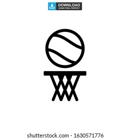 basketball icon or logo isolated sign symbol vector illustration - high quality black style vector icons
