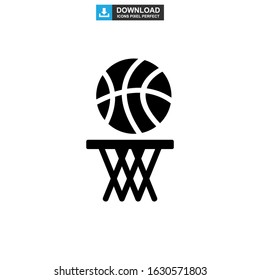 basketball icon or logo isolated sign symbol vector illustration - high quality black style vector icons
