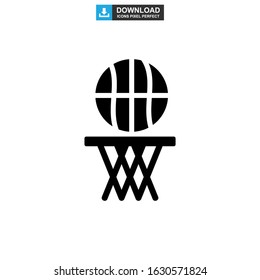 basketball icon or logo isolated sign symbol vector illustration - high quality black style vector icons
