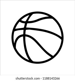 Basketball icon, Basketball logo isolated in white and black