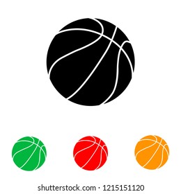 The basketball icon, the logo on a white background