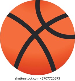 Ícone de basquete - Ilustração de vetor mínimo de bola de esportes em laranja e preto