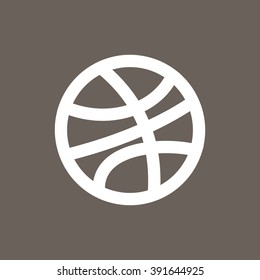 Basketball Icon on Dark Gray Color. Eps-10.