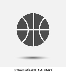 Basketball icon on grey Background. vector illustration