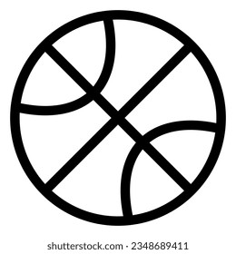 basketball icon on transparent background