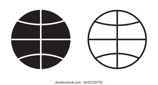 Basketball icon on white background