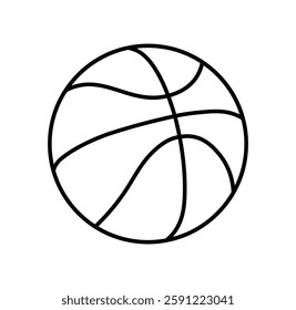 Basketball icon. outline and filled vector illustration. 