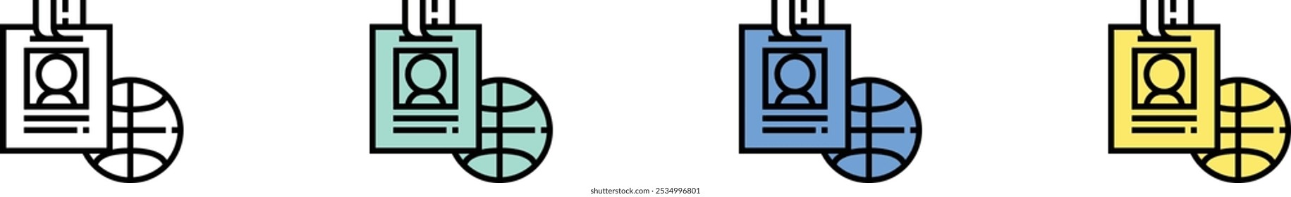 basketball icon. Outline, Green, Blue and Yellow Style Design Isolated On White Background