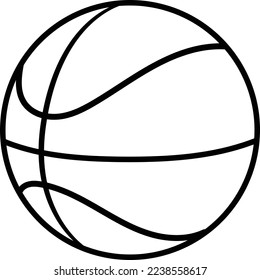 Basketball icon. Basketball outline vector simple design