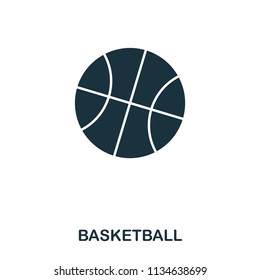 Basketball icon. Premium style icon design. UI. Illustration of basketball icon. Pictogram isolated on white. Ready to use in web design, apps, software, print