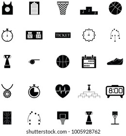 basketball icon set