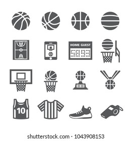 Basketball icon set