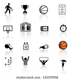 Basketball icon set