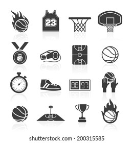 Basketball icon set