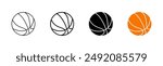 Basketball icon set. Basketball ball icon. Basketball logo vector icon