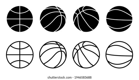 Basketball icon set. Basketball ball icon. Basketball logo vector icon