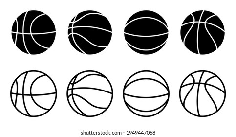 Basketball icon set. Basketball ball icon. Basketball logo vector icon