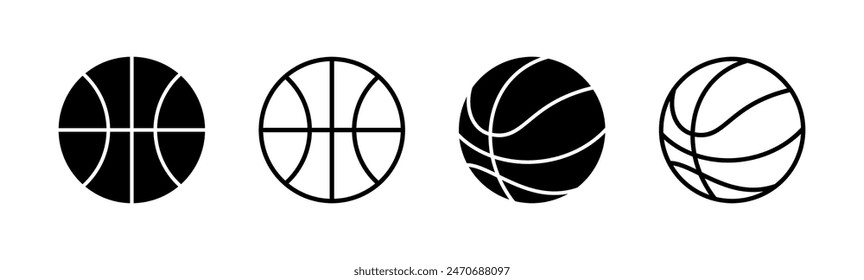 Basketball icon set. Basketball ball icon. Basketball logo vector icon