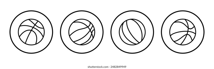 Basketball icon set. Basketball ball icon. Basketball logo vector icon