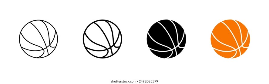 Basketball icon set. Basketball ball icon. Basketball logo vector icon