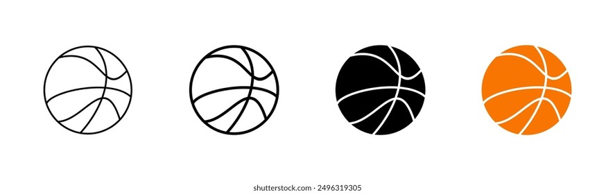 Basketball icon set. Basketball ball icon. Basketball logo vector icon