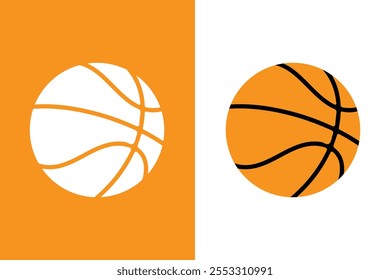 Basketball-Symbolsatz. Basketball-Ikone. Basketball-Logo, Vektorsymbol