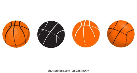 Basketball icon set. Basketball ball icon. Basketball logo vector icon. eps 10