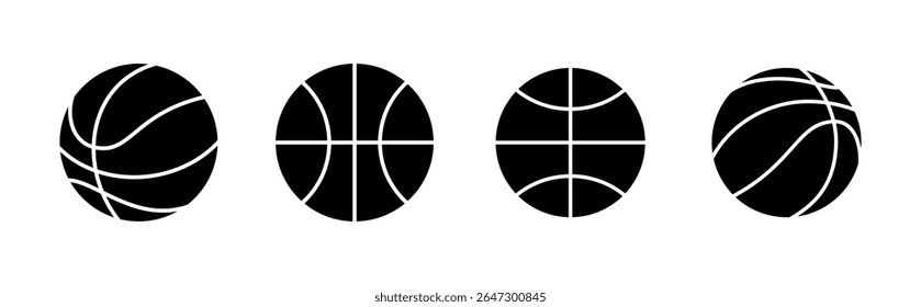 Basketball icon set. Basketball ball icon. Basketball logo vector icon