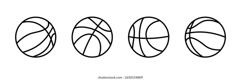 Basketball icon set. Basketball ball icon. Basketball logo vector icon