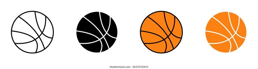 Basketball Icon set. Basketball logo vector Icon. Symbol of Basketball. Vector illustration.