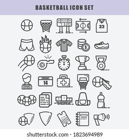 Vektorgrafik-Set für Basketball