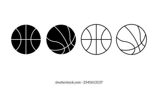 Basketball-Symbolsatz. Vektorgrafik.