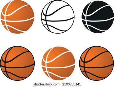 Basketball icon set vector illustration