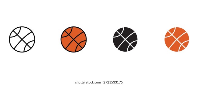 Ícone de basquete definir vetor no fundo branco. equipamento de portas, ícones de basquete, ícones atléticos, ilustração esportiva. ilustração vetorial.