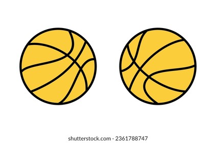 Basketball icon set for web and mobile app. Basketball ball sign and symbol