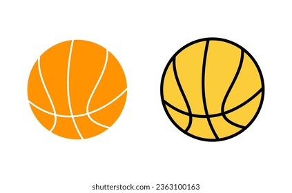 Basketball icon set for web and mobile app. Basketball ball sign and symbol